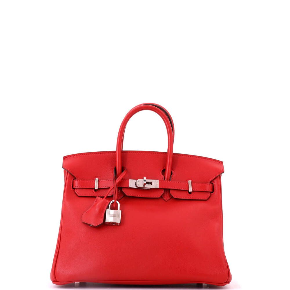 Hermes Birkin 25 Red Swift with Palladium Hardware